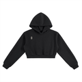 001 CROPPED CREST HOODIE (INK)