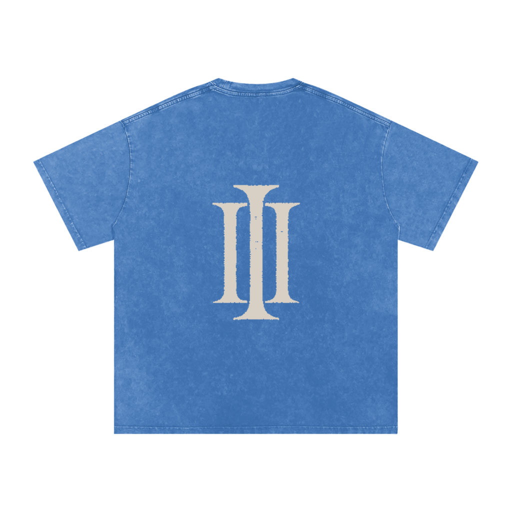 001 MOTTO TEE (INDIGO WASH)