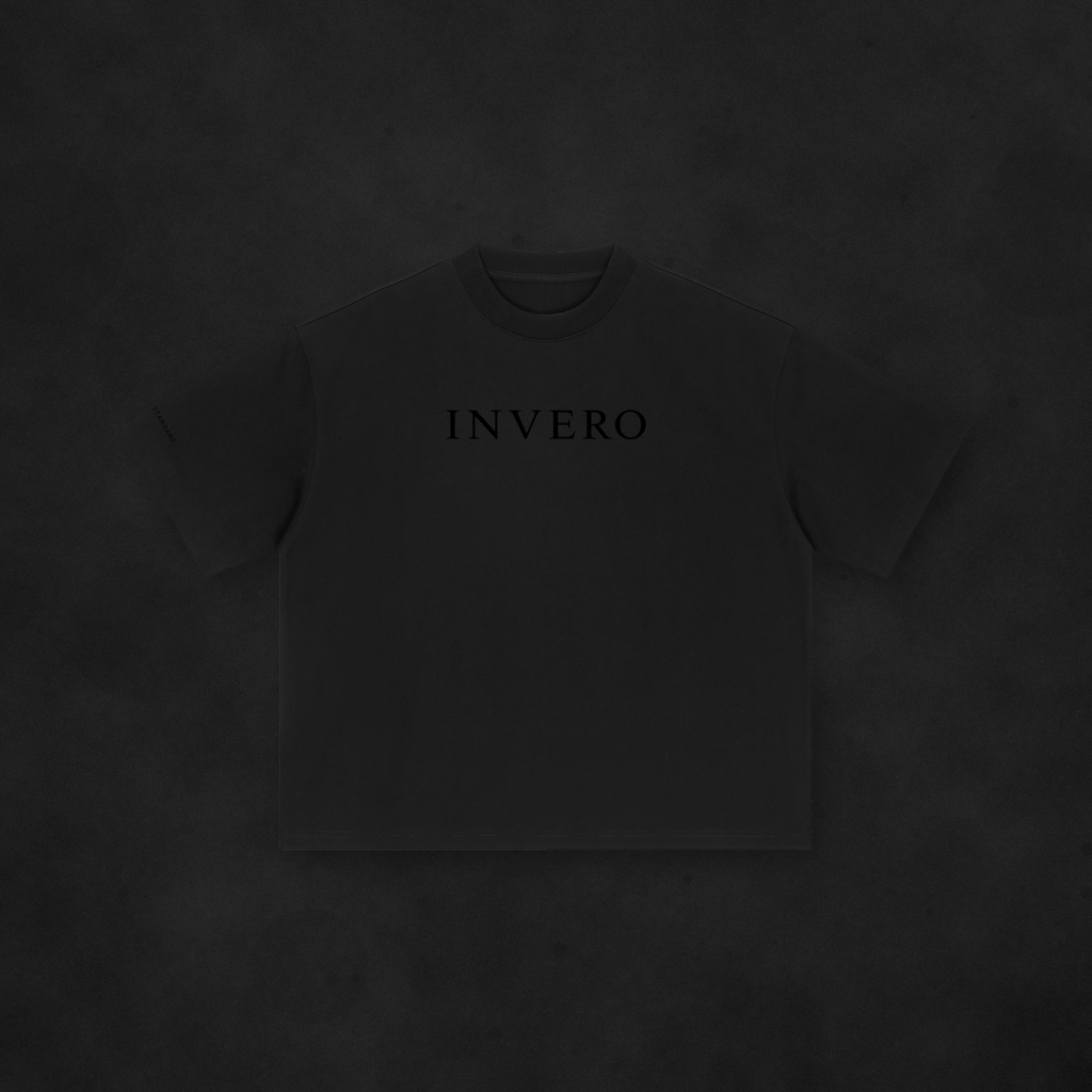 001 WORDMARK TEE (NOCTURNE) — on concrete